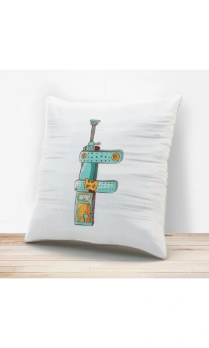 F Harfi Tasarımlı Yastık Kılıfı