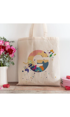 G Harfi Tasarımlı Alışveriş Plaj Bez Çanta