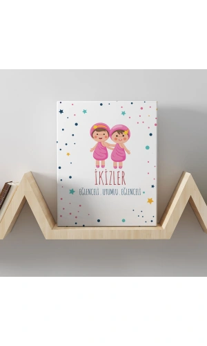 İkizler Burcuna Özel Tasarım Kanvas  Tablo