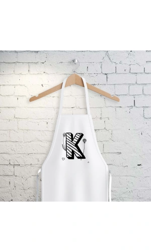 K Harfi Tasarımlı Mutfak Önlüğü