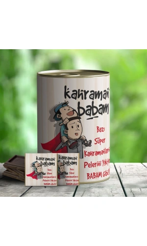 Kahraman Babam Hediye Çikolata Konservesi