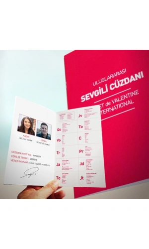 Kişiye Özel Fotoğraflı Sevgili Cüzdan