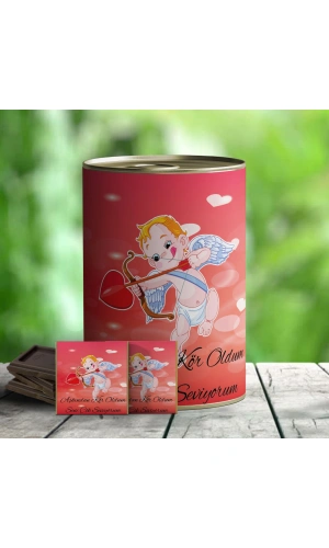 Körkütük Aşık Hediye Çikolata Konservesi