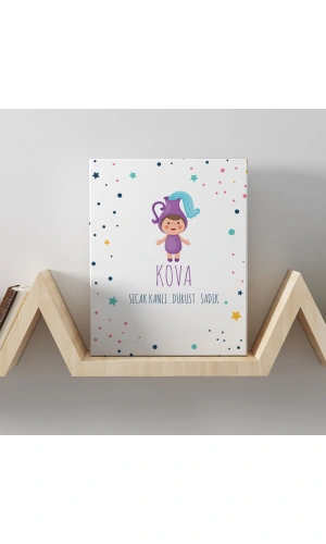 Kova Burcuna Özel Tasarım Kanvas  Tablo