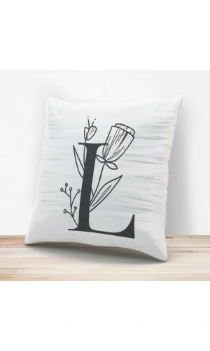 L Harfi Tasarımlı Yastık Kılıfı