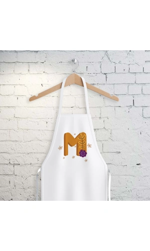 M Harfi Tasarımlı Mutfak Önlüğü