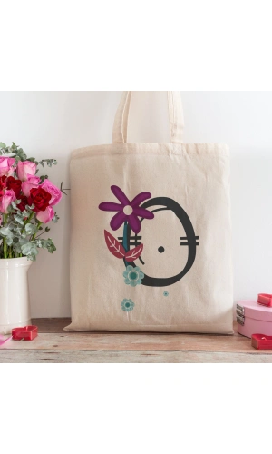 O Harfi Tasarımlı Alışveriş Plaj Bez Çanta