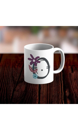 Özel Tasarım O Harfi Beyaz Kupa Bardak