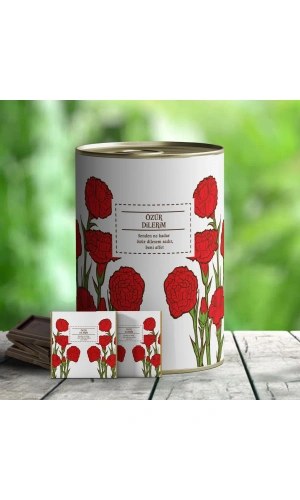 Özür Dilerim Temalı Hediye Çikolata Konservesi