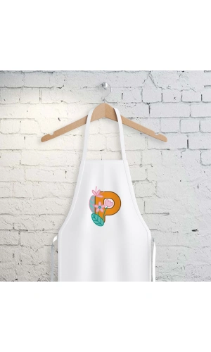 P Harfi Tasarımlı Mutfak Önlüğü