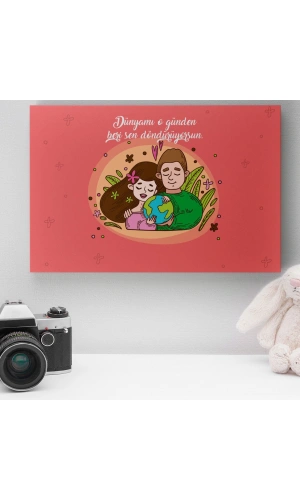 Romantik Tasarımlı Mini Kanvas Tablo - No12