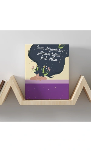 Romantik Tasarımlı Mini Kanvas Tablo - No20