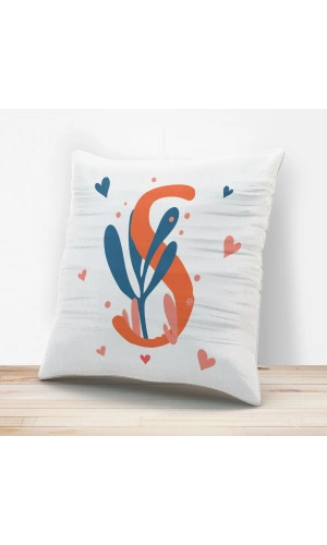 S Harfi Tasarımlı Yastık Kılıfı