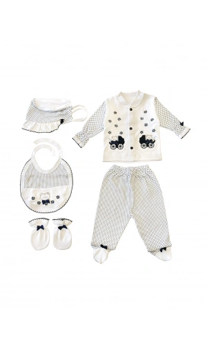 Sema Bebe 5li Premature Puanlı Set - Mavi