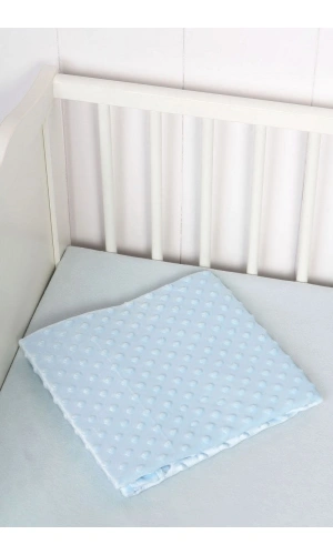 Sema Bebe Fluffy Battaniye (Kabartma Desenli) - Mavi