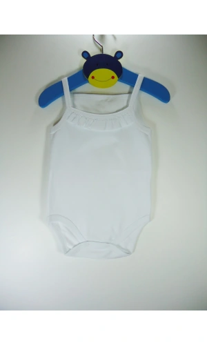 Sema Bebe Penye ip Askılı Badi (Body) - Beyaz 3-6 Ay