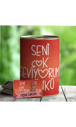 Seni Çok Seviyorum Çünkü Çikolata Hediye Konservesi