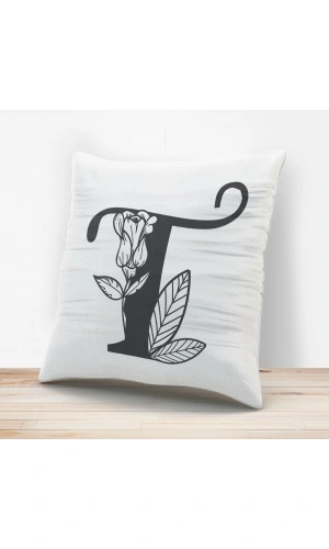 T Harfi Tasarımlı Yastık Kılıfı