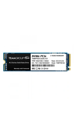 Team MP33 Pro 512GB 2100/1700MB/s NVMe PCIe Gen3x4 M.2 SSD Disk (TM8FPD512G0C101)