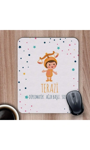 Terazi Burçlarına Özel Sevimli Mouse Pad