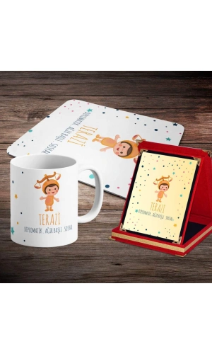 Terazi Burcuna Özel Tasarım Sevimli Hediye Seti