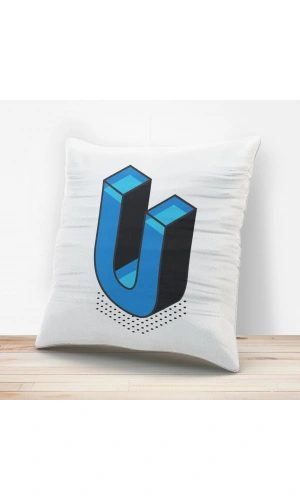 U Harfi Tasarımlı Yastık Kılıfı
