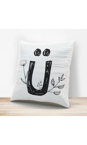 Ü Harfi Tasarımlı Yastık Kılıfı