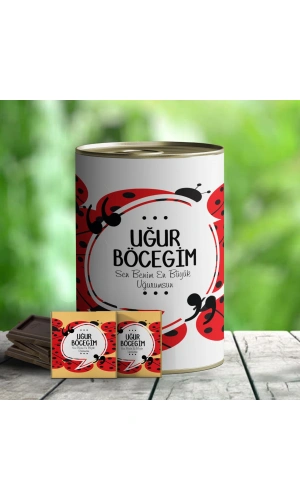 Uğur Böceğim Temalı Hediye Çikolata Konservesi
