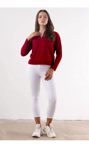 Yüksek Bel Skinny Jean Pantolon  - BEYAZ