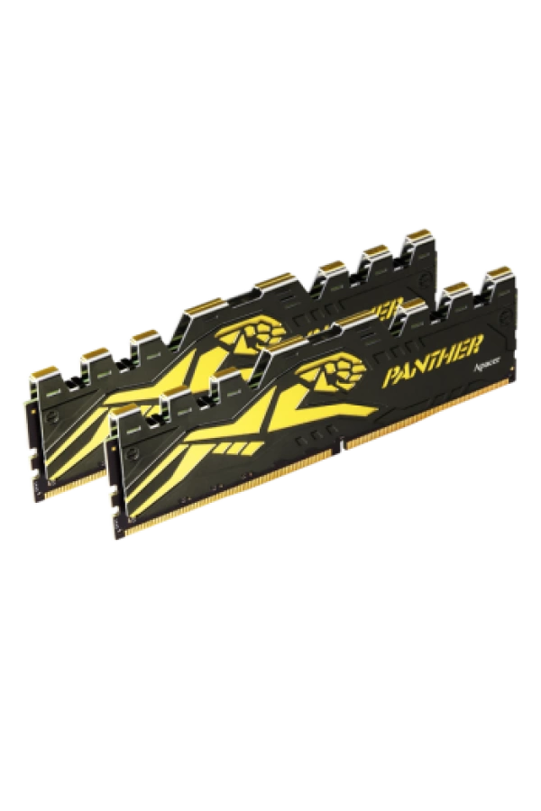 Apacer Panther Black-Gold 16GB (2x8GB) 3200Mhz CL16 DDR4 Gaming Ram (AH4U16G32C28Y7GAA-2)