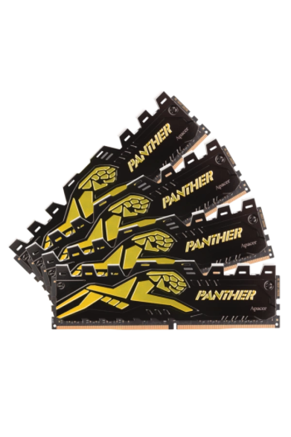 Apacer Panther Black-Gold 16GB (2x8GB) 3200Mhz CL16 DDR4 Gaming Ram (AH4U16G32C28Y7GAA-2)