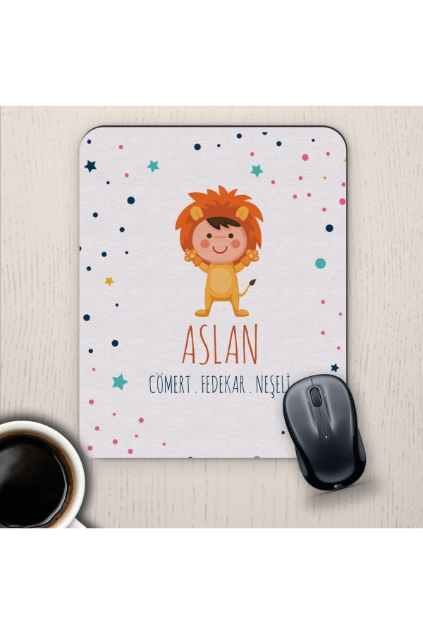 Aslan Burçlarına Özel Sevimli Mouse Pad