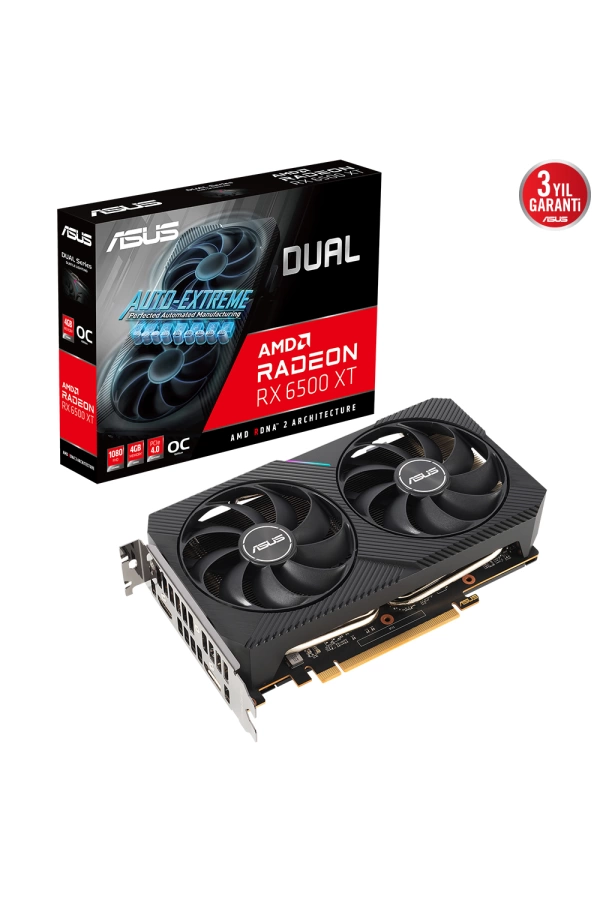 ASUS DUAL-RX6500XT-O4G 4GB GDDR6 HDMI DP 64BİT