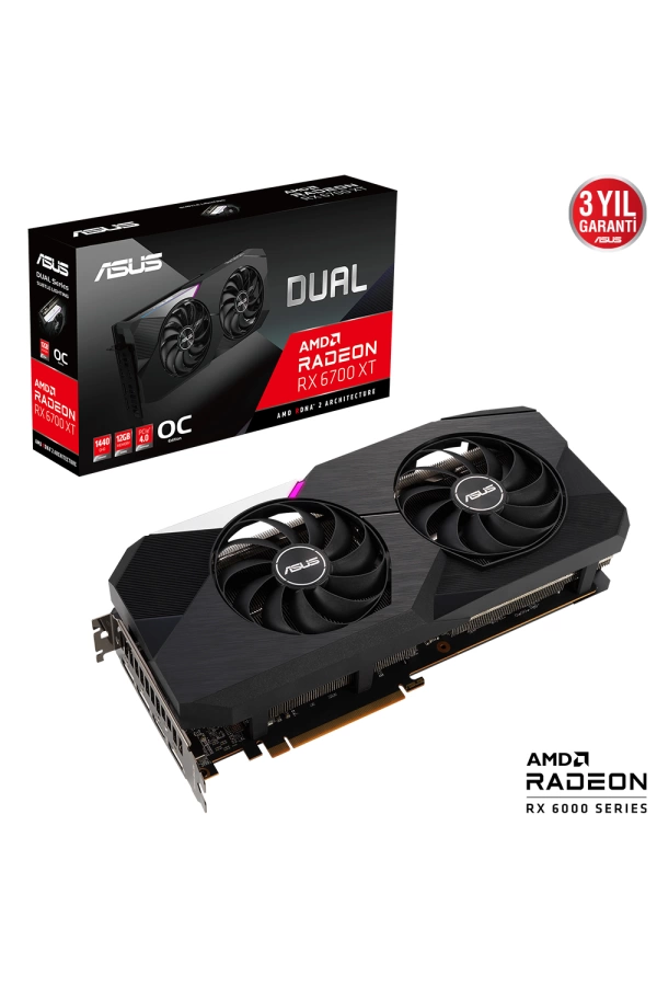 ASUS DUAL-RX6700XT-O12G 12GB GDDR6 HDMI DP 192Bit