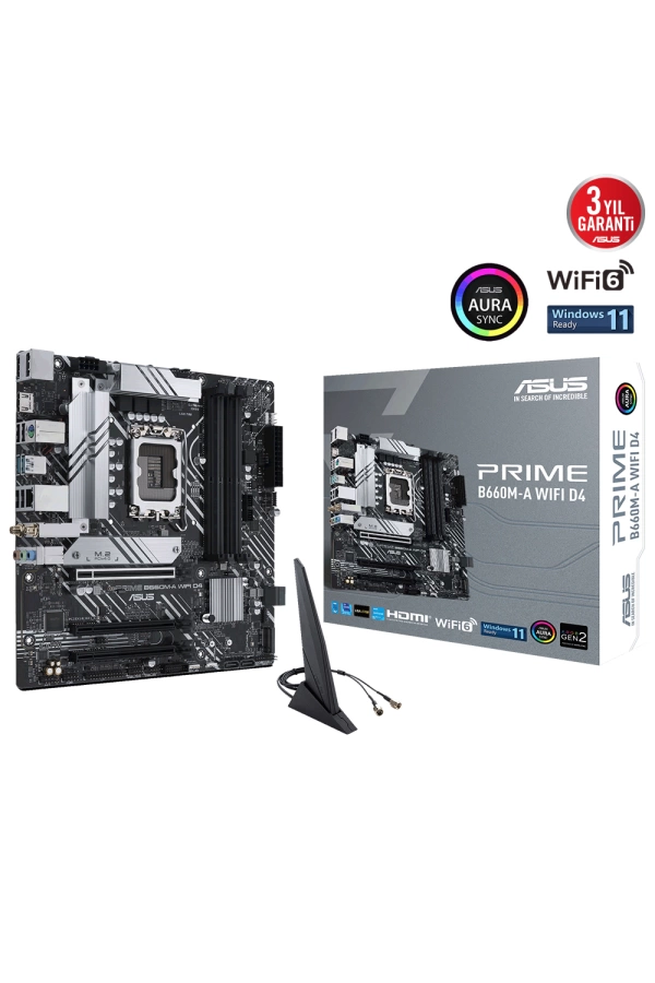 ASUS PRIME B660M-A WIFI D4 DDR4 5333MHz(OC) M.2 HDMI DP mATX 1700p