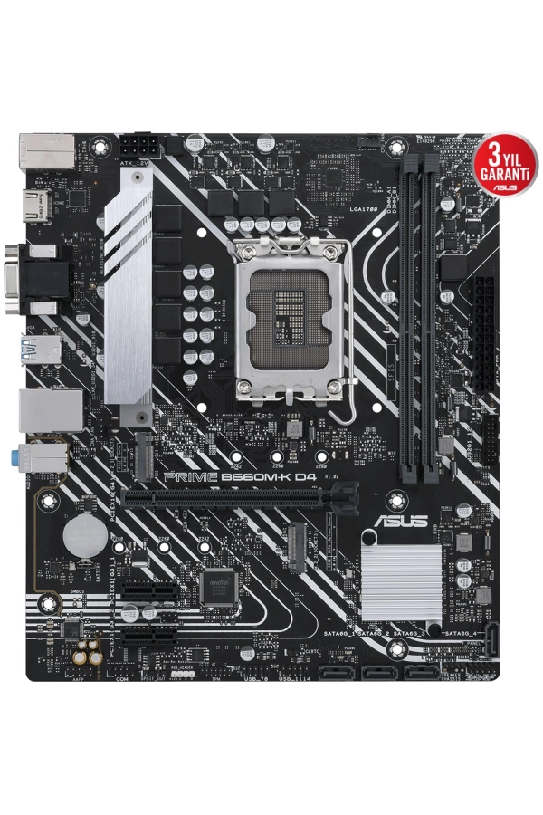 ASUS PRIME B660M-K D4 DDR4 5333(OC) M.2  mATX 1700p