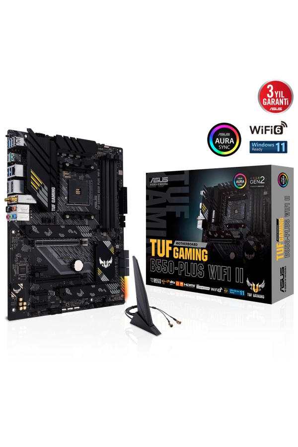 ASUS TUF GAMING B550-PLUS WIFI II 4800Mhz(O.C) DDR4 DP HDMI M.2 AM4