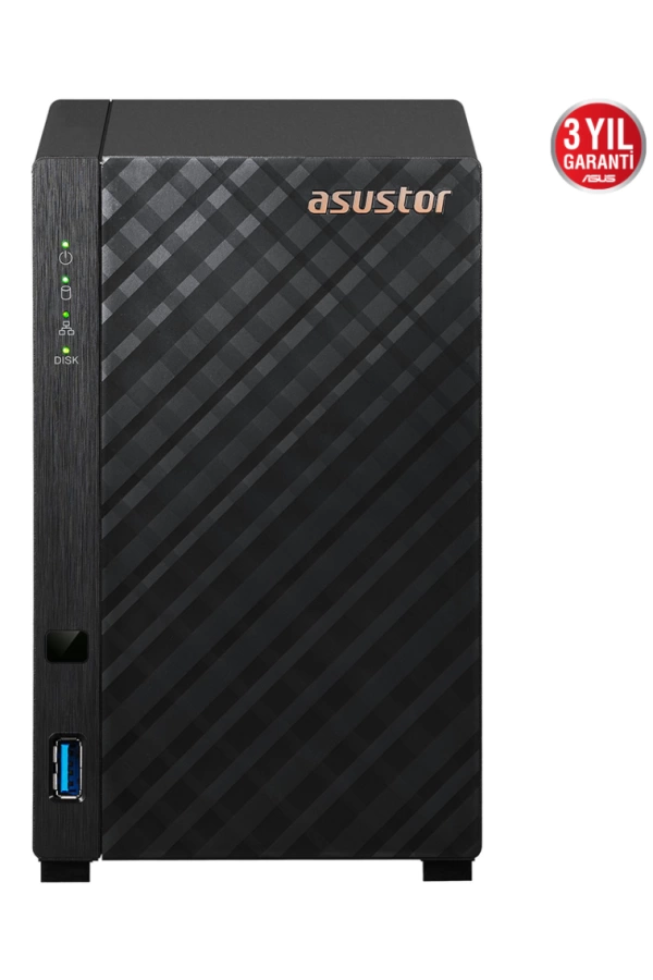 ASUSTOR AS1102T 2 SLOT 1GB DDR4 3.5 NAS DEPOLAMA ÜNİTESİ