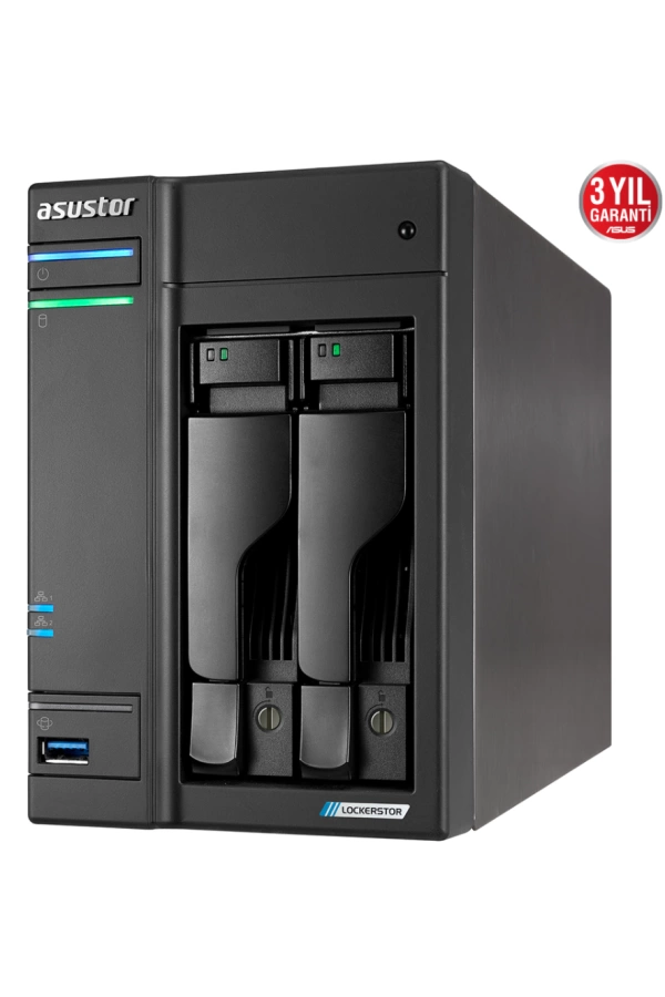 ASUSTOR AS6602T 2 SLOT 4GB DDR4 3.5 NAS DEPOLAMA ÜNİTESİ