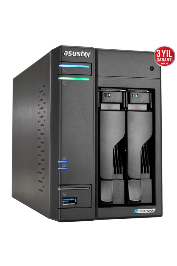 ASUSTOR AS6602T 2 SLOT 4GB DDR4 3.5 NAS DEPOLAMA ÜNİTESİ