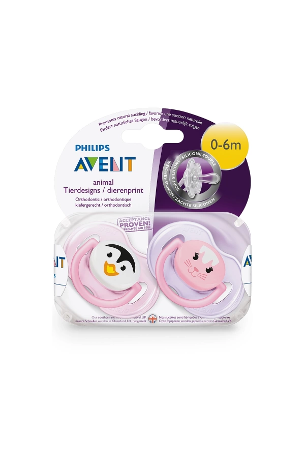 Avent 0% BPA Free Flow Yalancı Emzik 0-6 ay Truman Serisi 2li