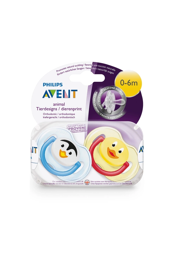 Avent 0% BPA Free Flow Yalancı Emzik 0-6 ay Truman Serisi 2li