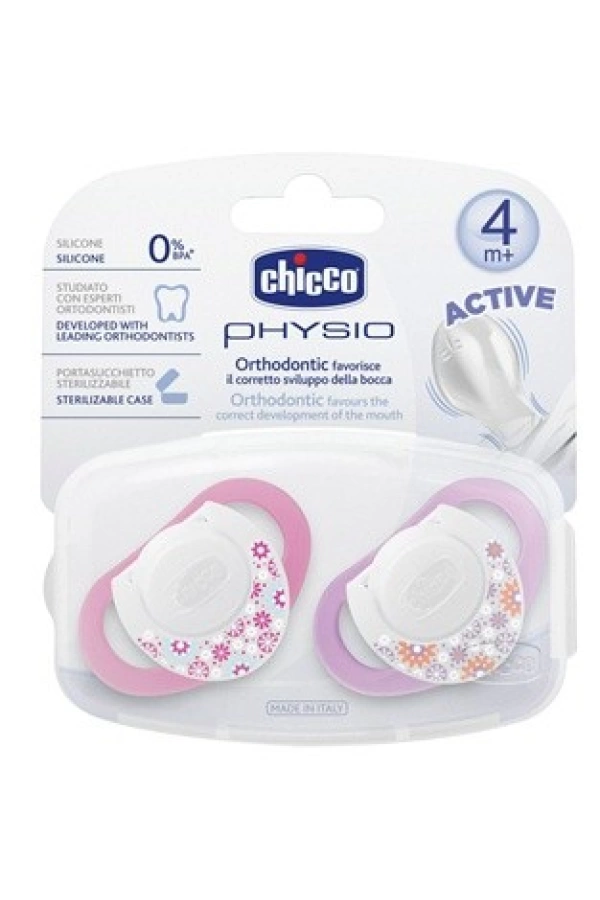 Chicco Emzik Physio Pembe Silikon 4m+ 2li