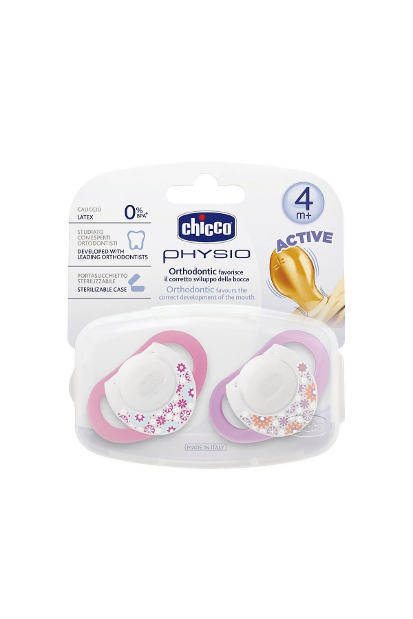 Chicco Physio Kauçuk Emzik 4+ ay - Pembe