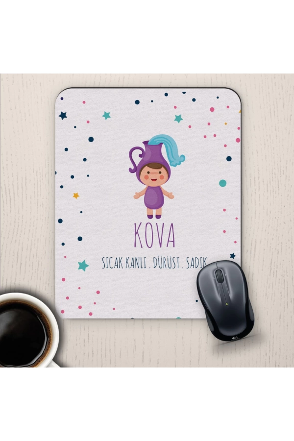 Kova Burçlarına Özel Sevimli Mouse Pad