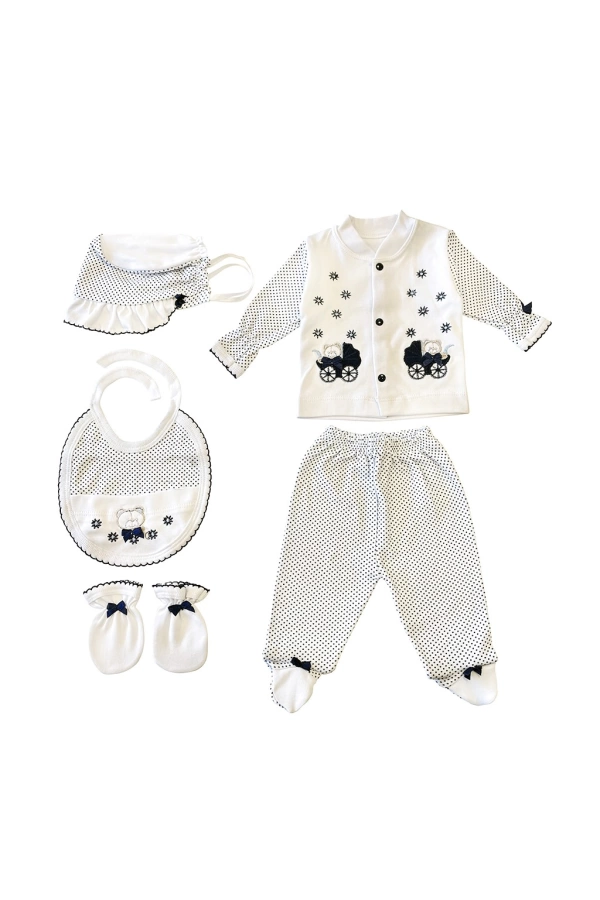 Sema Bebe 5li Premature Puanlı Set - Mavi