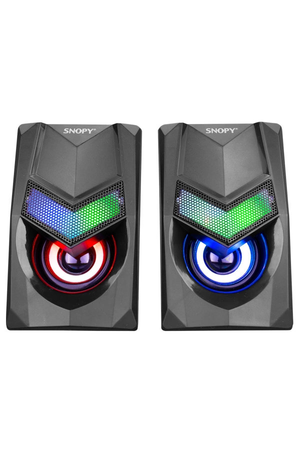 SNOPY SN-X25 2.0  RGB IŞIKLI 3WX2SİYAH USB SPEAKER