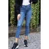 Yüksek Bel Skinny Jean Pantolon  - MAVİ