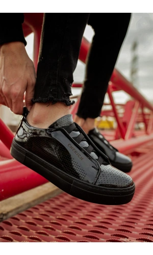 CH011 Rugan ST Erkek Ayakkabı SIYAH