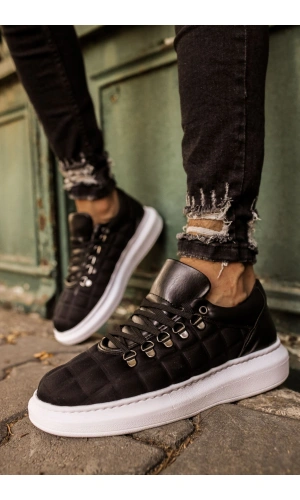 CH022 Kareli BT Erkek Ayakkabı SIYAH